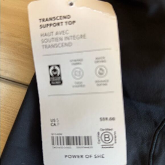 ATHLETA Transcend Built-In Bra Tank Small Black NWT - Picture 5 of 7